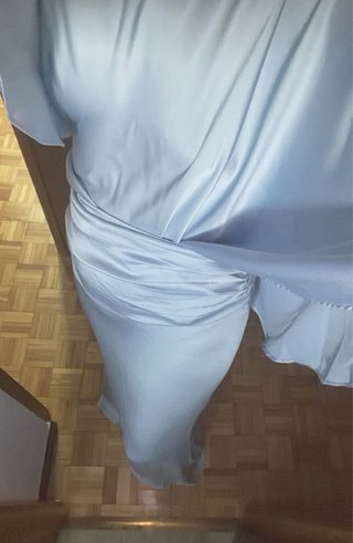 Vestido largo fiesta Zara azul