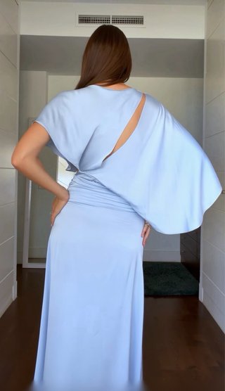 Vestido largo fiesta Zara azul