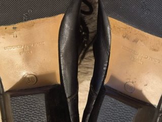 Botines negros cordones talla 38