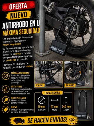 Candado antirrobo en arco Artago 540