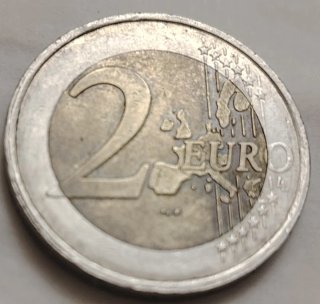 2 Euro Francia 2001 Error Acuñación Raro