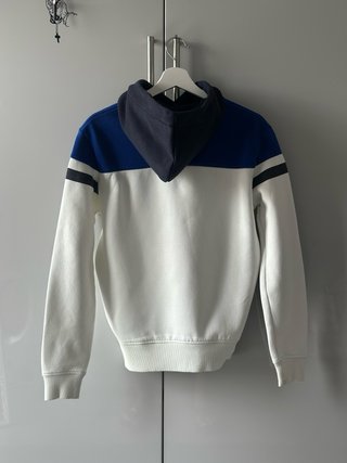 Felpa con cappuccio G-Star RAW blu/bianca XS