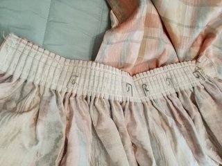 Juego de cortinas completo salmón y beige