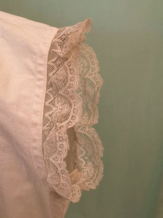 CAMISON ANTIGUO LINO.ENAGUA.GRANDE.ENCAJE.VINTAGE