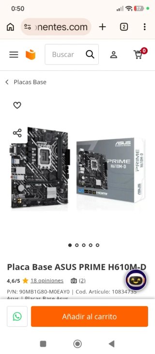Placa Base ASUS PRIME H610M-D