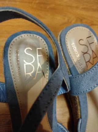Sandalias cuña Sphera azul