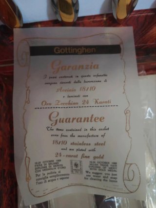 Servizio posate Gottinghen 51 pezzi placcato oro