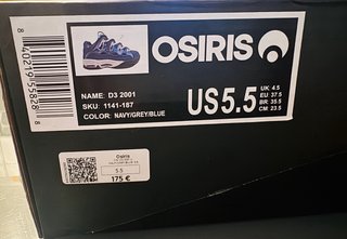 Tenis Osiris D3 2001 Navy Grey Blue