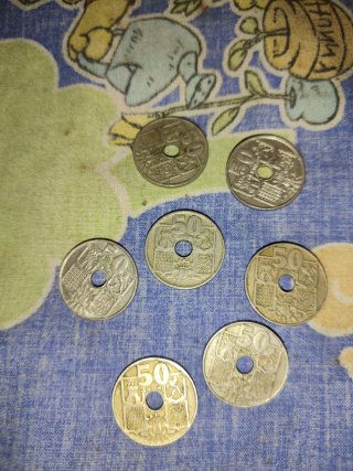 Lote 60 Monedas Céntimos Franco Vintage