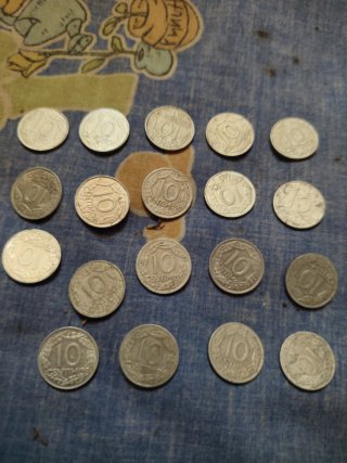 Lote 60 Monedas Céntimos Franco Vintage