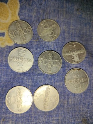 Lote 60 Monedas Céntimos Franco Vintage