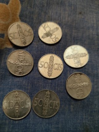 Lote 60 Monedas Céntimos Franco Vintage