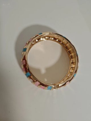 Pulsera mujer dorada multicolor