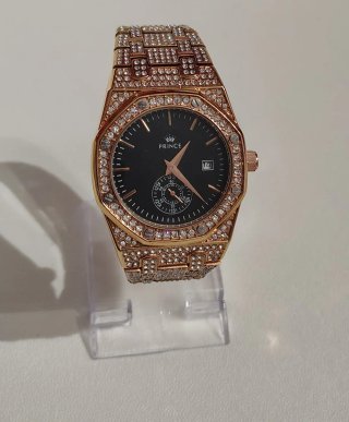 Orologio Prince Oro Cristalli Nero
