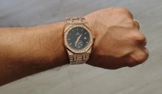 Orologio Prince Oro Cristalli Nero
