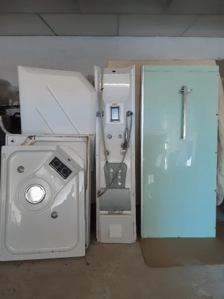Ducha Hidromasaje Panel Acero y Plástico