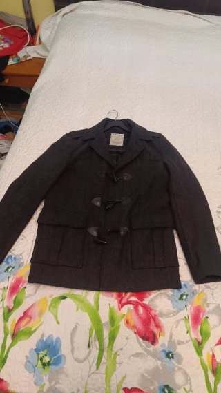 Parka gris hombre
