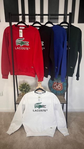 Sudaderas Lacoste Rojas y Blancas