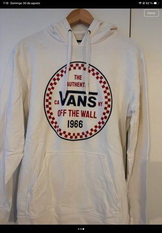 Sudadera Vans Blanca Logo Checker