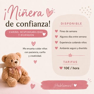 Niñera y apoyo escolar