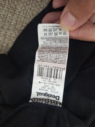 Camiseta Desigual XL Corazón Lentejuelas