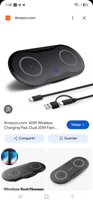 Cargador Inalámbrico Doble Apex CE