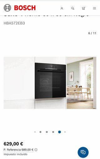 Horno Bosch HBA572EBB3F Nuevo Sin Abrir