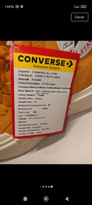 Converse Amarillas Mujer Talla 38