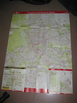 Mapa Plano Transporte Madrid 2006 90x60cm coleccio