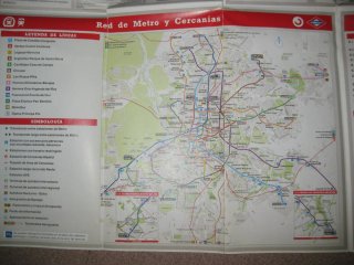 Mapa Plano Transporte Madrid 2006 90x60cm coleccio