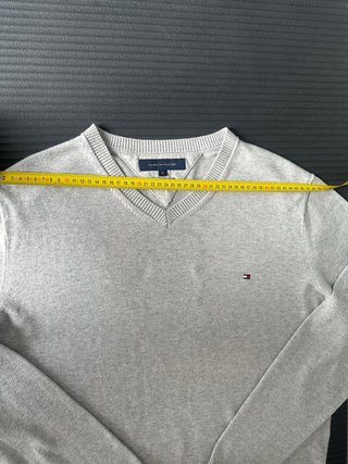 Tommy Hilfiger Maglione Grigio Scollo V Taglia XL