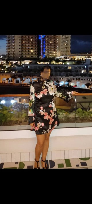 Vestido Zara floral negro