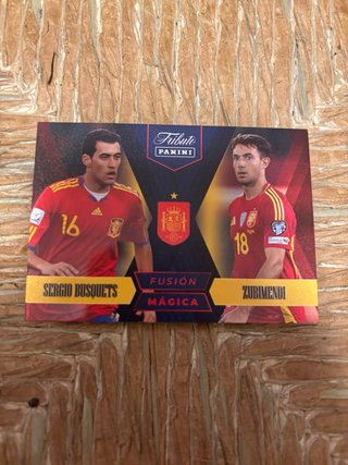Panini Tribute Sergio Busquets y Zubimendi