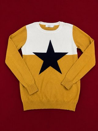 Jersey Daphnea Paris mostaza estrella
