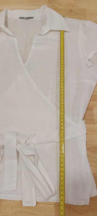 Camisa blanca cruzada