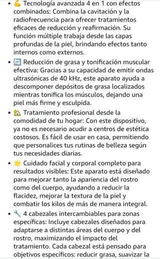 Radiofrecuencia Facial y Corporal 4 en 1