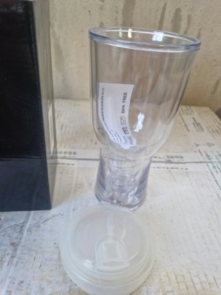 Vaso portátil con tapa plástico BPA FREE