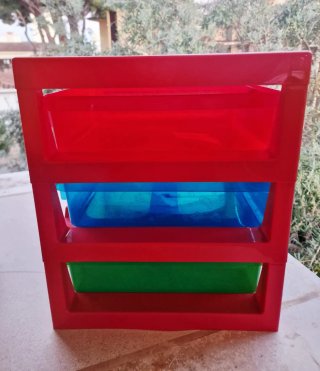 Cajonera ORGANIZADOR LEGO ROJO con 3 CAJONES