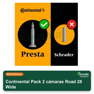Continental Pack 2 cámaras Road 28 Wide