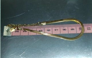 Pulsera Acero Dorado Espiga 10 cms