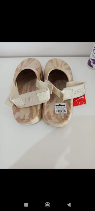 Zuecos Nike Hombre Talla 41 Beige/Marrón