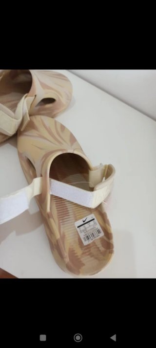 Zuecos Nike Hombre Talla 41 Beige/Marrón
