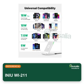 INIU cargador inalámbrico rápido inteligente 15W
