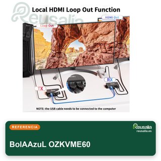 BolAAzuL extensor KVM HDMI USB 1080P