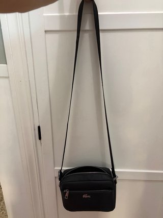 Bandolera Lacoste Negra Hombre
