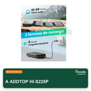 ADDTOP cargador solar 20000mAh portátil