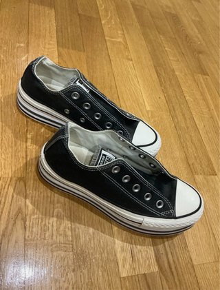 Converse plataforma negras