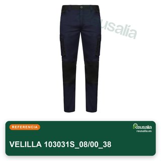 VELILLA pantalone stretch bicolore da lavoro taglia 38