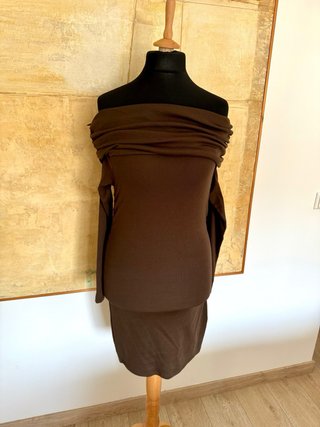 Vestido Zara marrón talla L