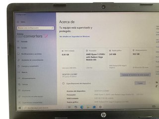 pc portatil hp hp laptop 15-db0011ns